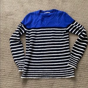 GAP - blue, black white stripe sweater